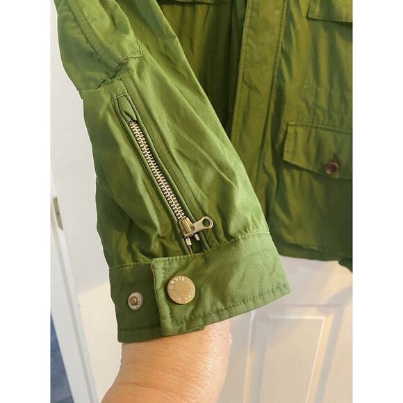 Orvis Jacket Lady Large Barn Chore Hood Green Zip-Up Utility Raincoat Pockets XL - Picture 2 of 16